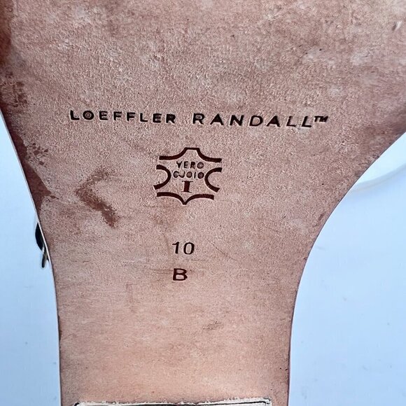 Loeffler Randall Women Size 10B Cream Beige Leather Peep Toe Buckle Heel Sandal - Picture 13 of 16